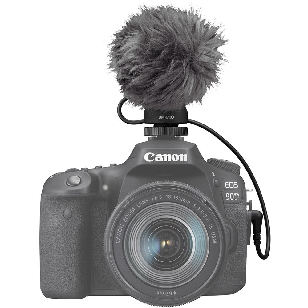 Add crystal clear stereo sound with low noise to your movies with the high-quality DM-E100 microphone that plugs directly into compatible Canon cameras.
