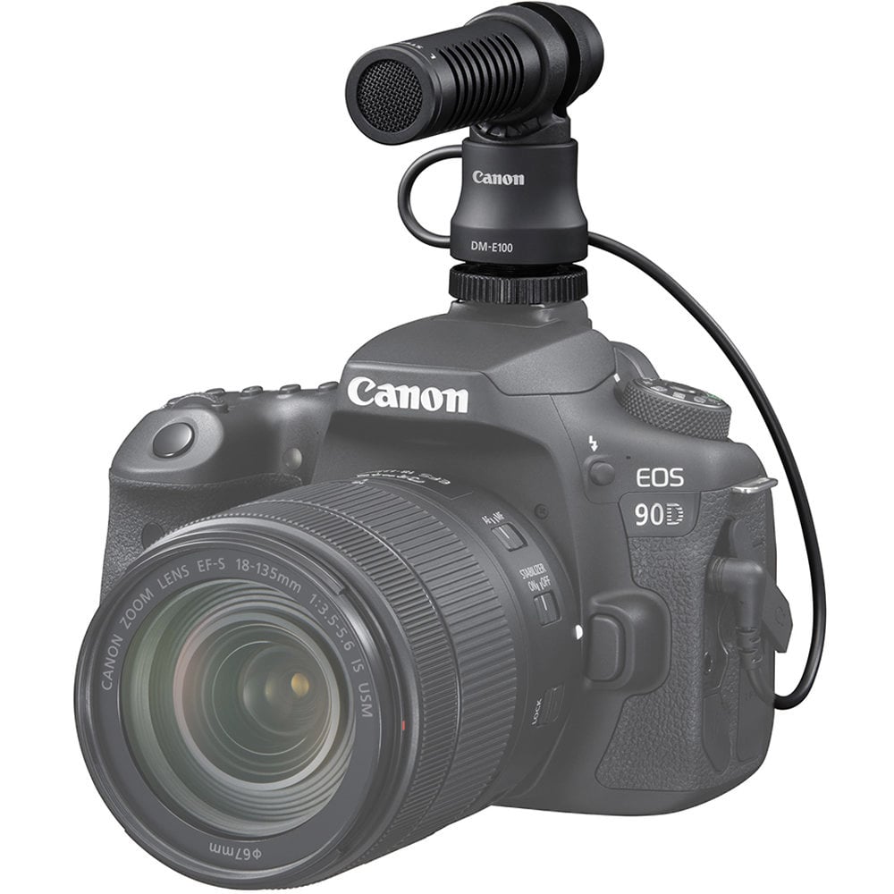 Add crystal clear stereo sound with low noise to your movies with the high-quality DM-E100 microphone that plugs directly into compatible Canon cameras.