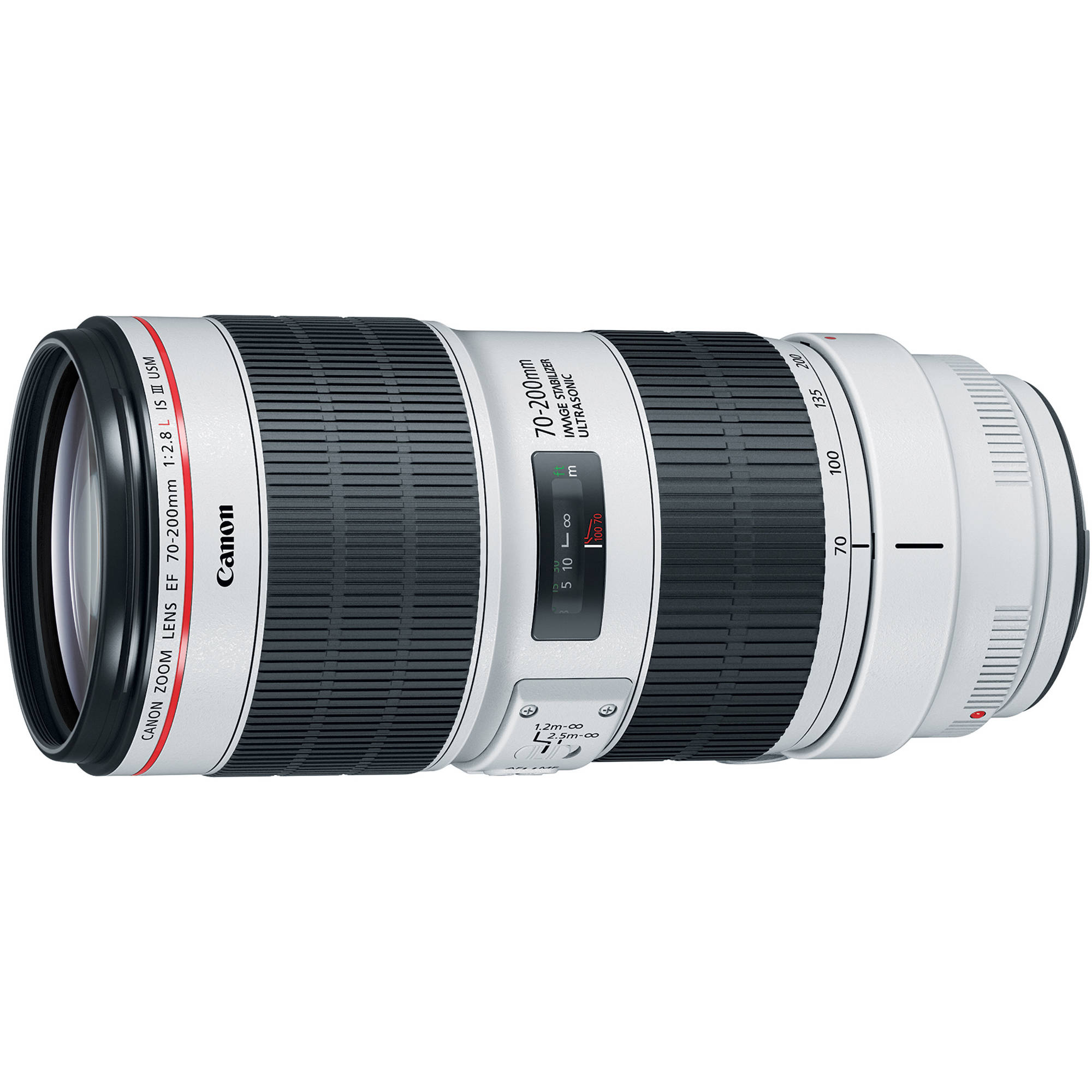 Canon EF 70-200mm f2.8L IS III telephoto lens designed for sports and portrait photography