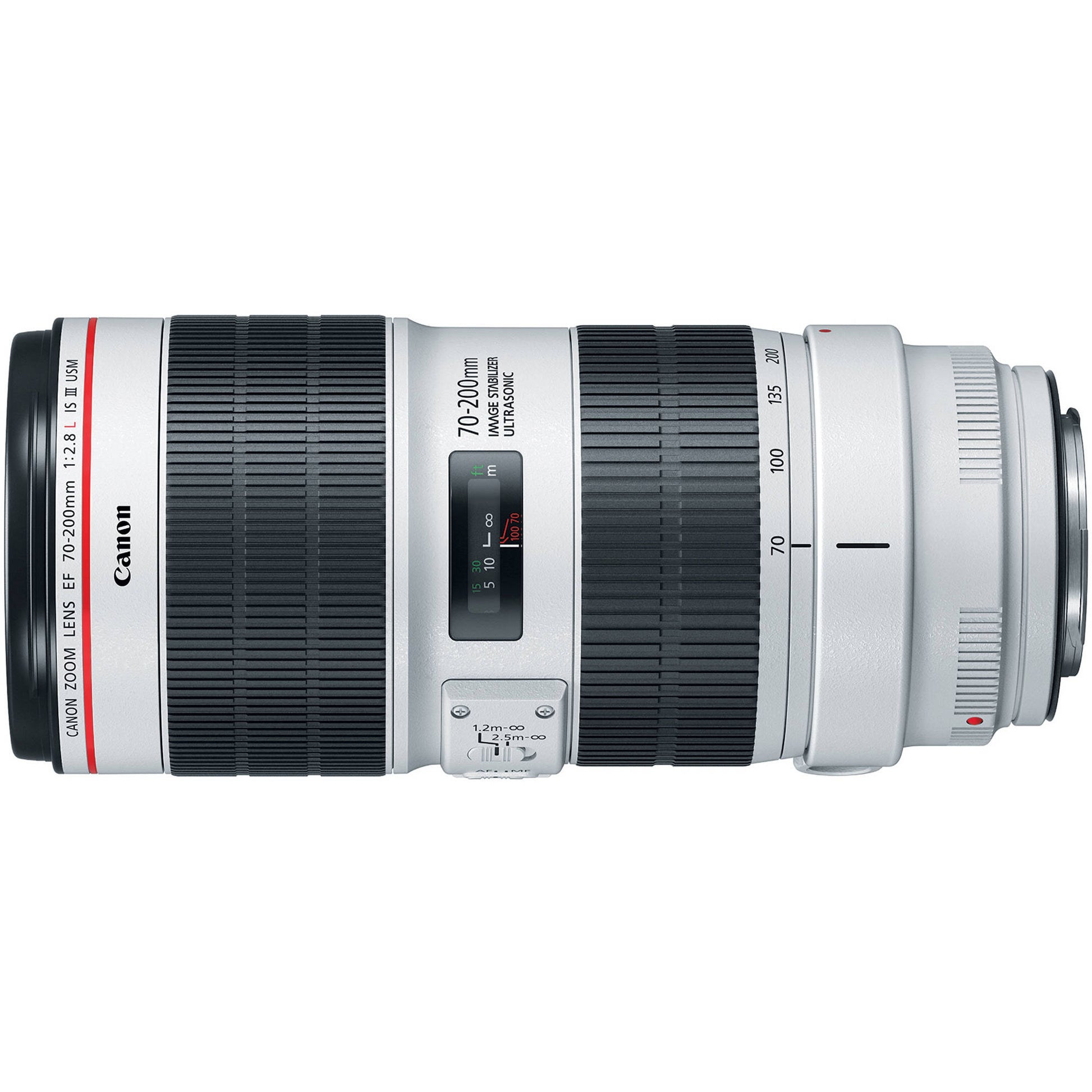 Canon EF 70-200mm f2.8L IS III telephoto lens designed for sports and portrait photography