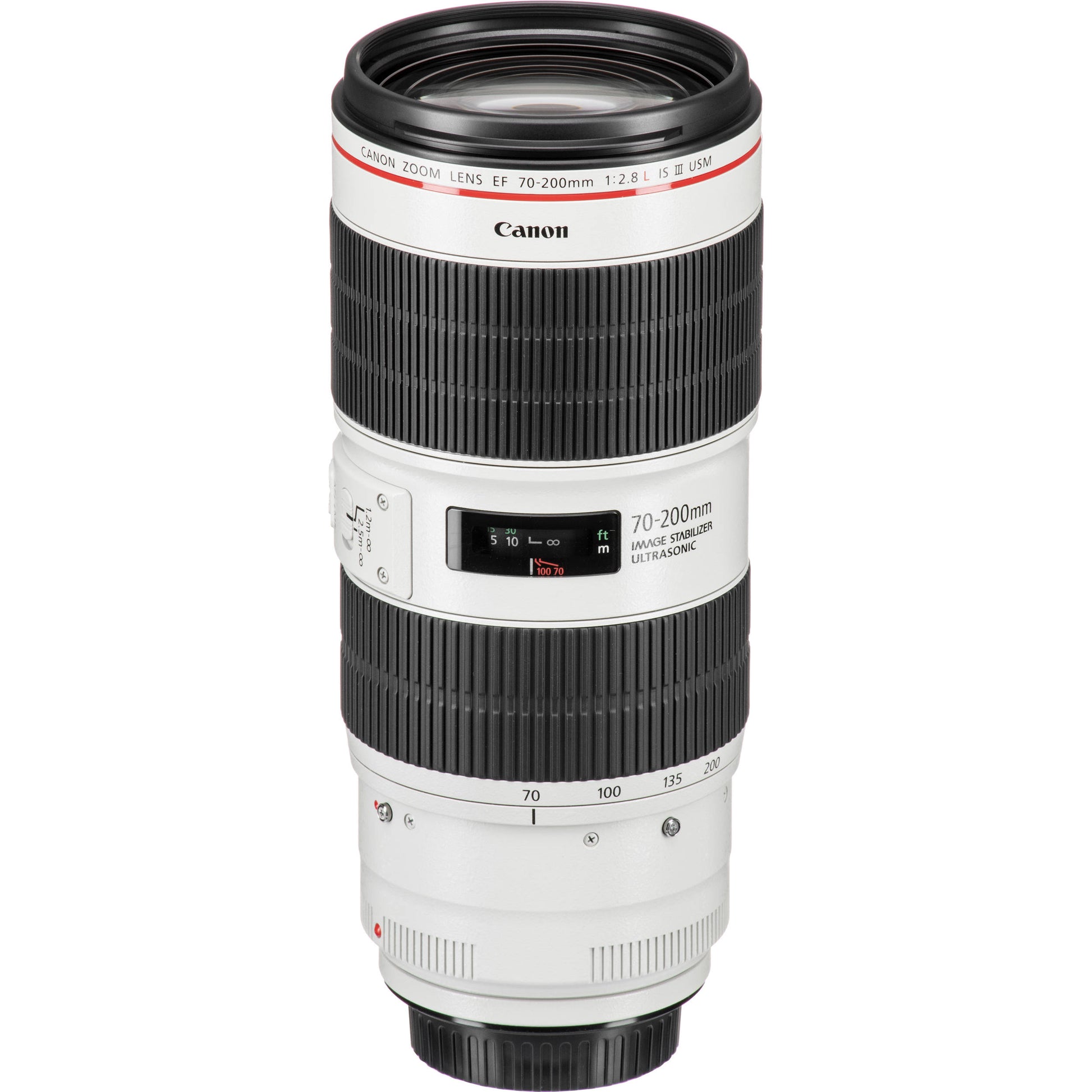 Canon EF 70-200mm f2.8L IS III telephoto lens designed for sports and portrait photography