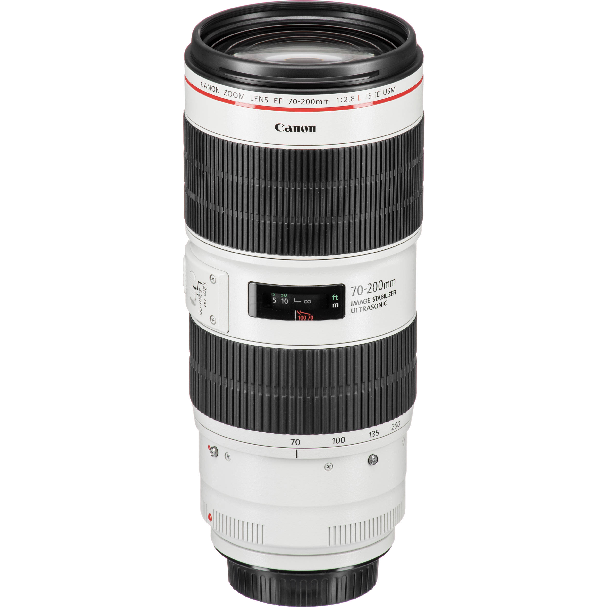 Canon EF 70-200mm f2.8L IS III telephoto lens designed for sports and portrait photography