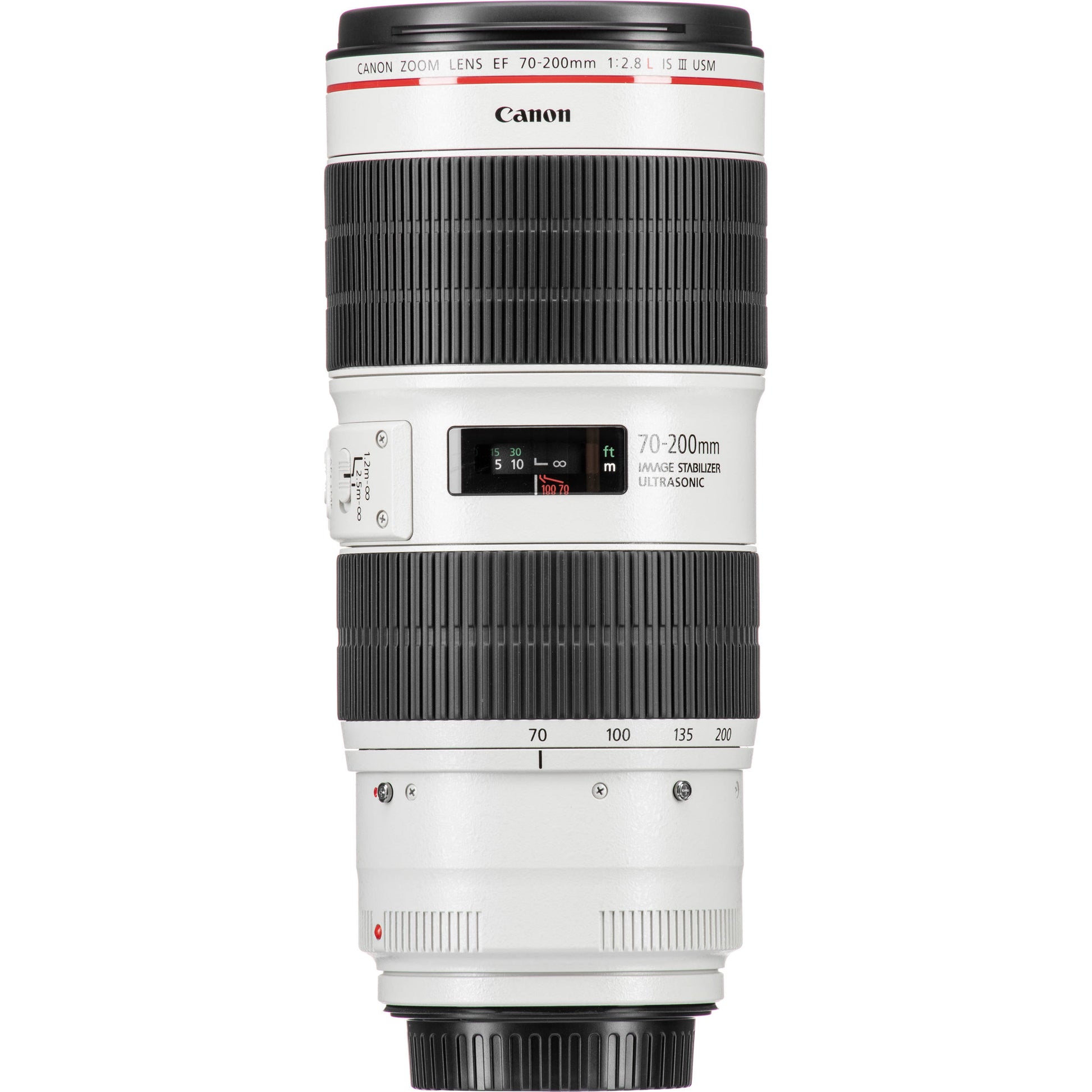 Canon EF 70-200mm f2.8L IS III telephoto lens designed for sports and portrait photography