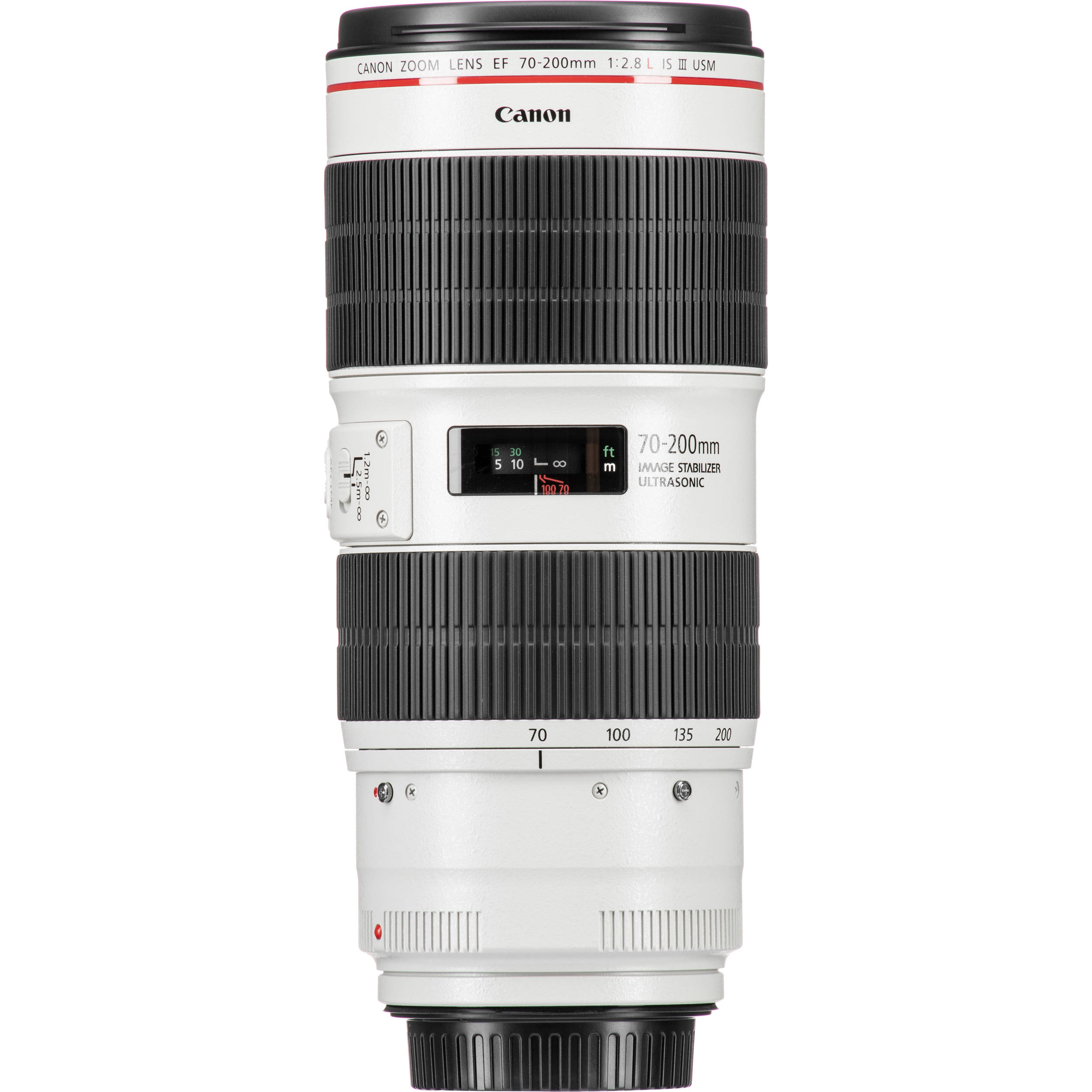 Canon EF 70-200mm f2.8L IS III telephoto lens designed for sports and portrait photography