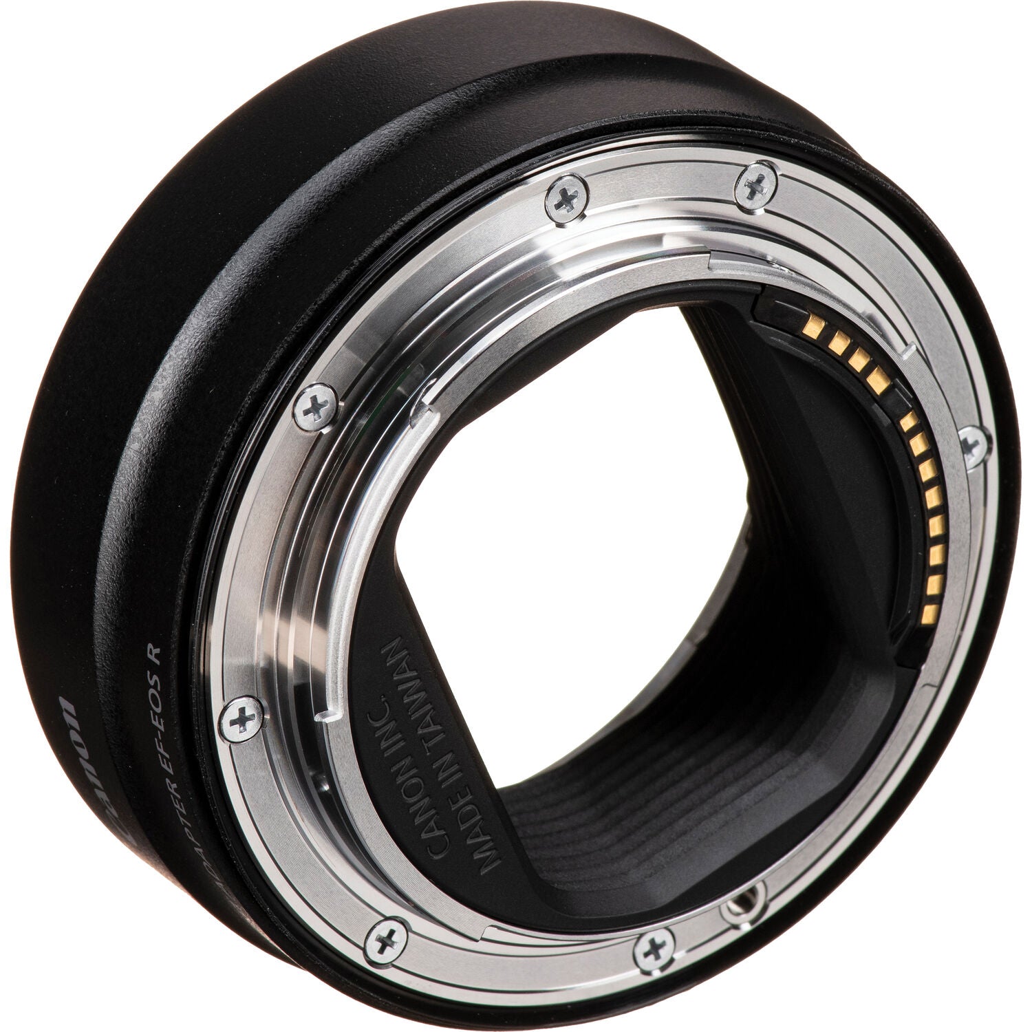 Camera lens adapter on a white background