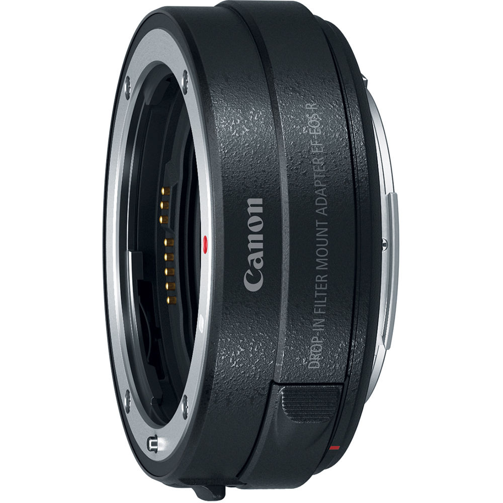 Canon drop-in filter mount adapter on a white background