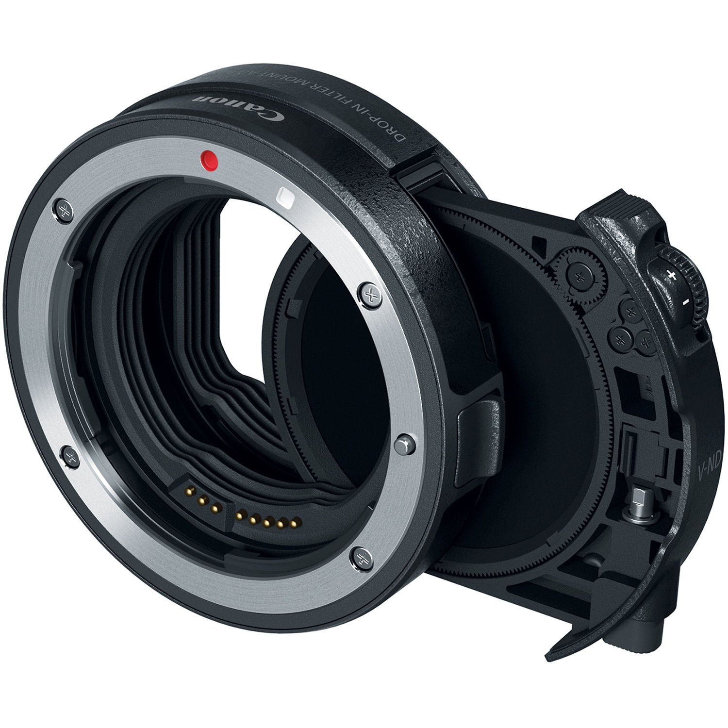 Camera lens adapter on a white background