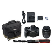 Canon EOS 4000D DSLR with 18-55mm lens.
