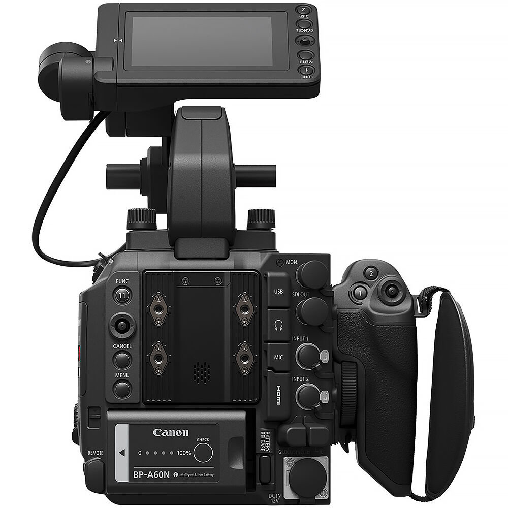 Canon EOS C400 Cinema Camera: 6K full-frame BSI sensor, triple base ISO, 16 stops dynamic range, RF mount, Dual Pixel CMOS AF II, 4K 120p video, cinema RAW Light recording, advanced autofocus and tracking.