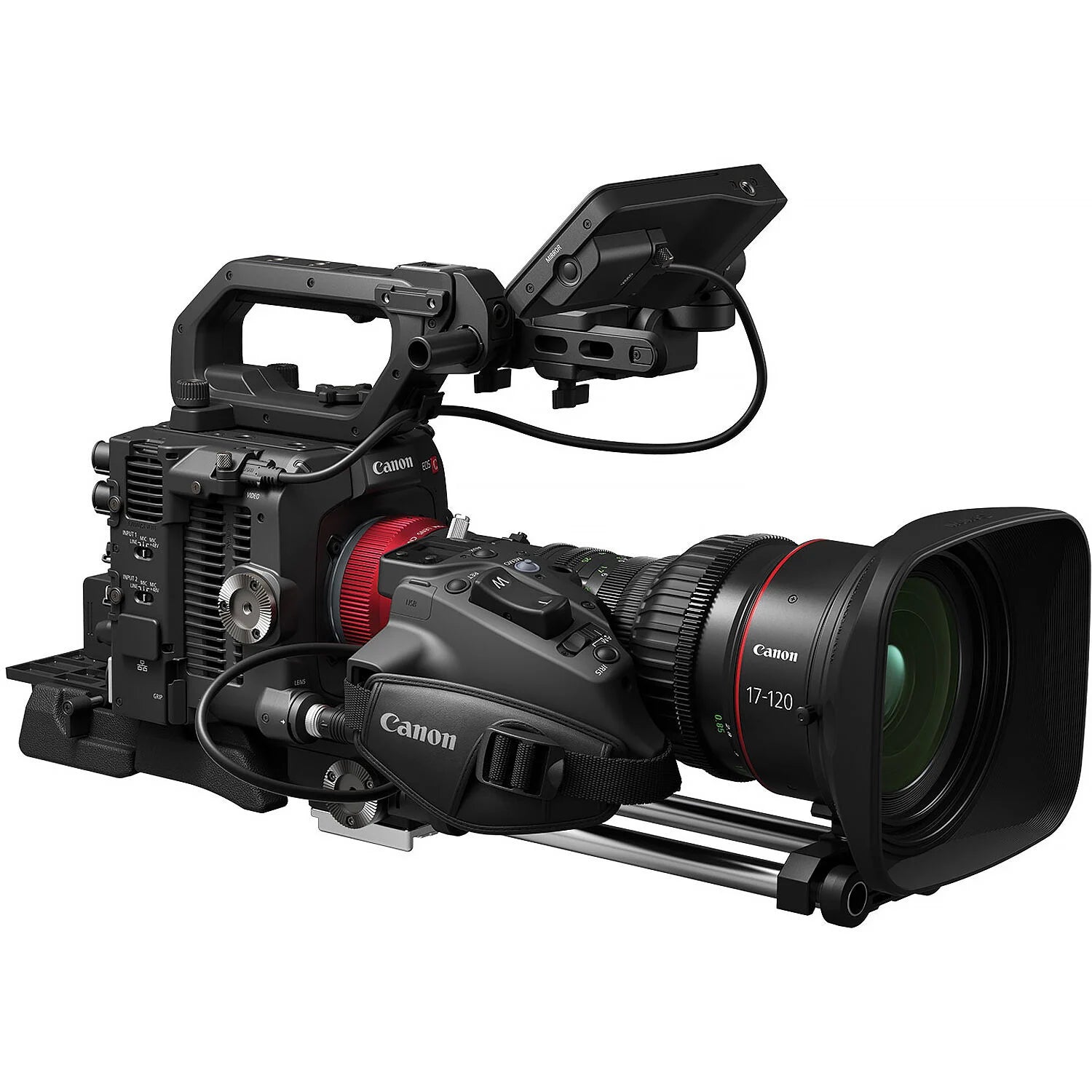 Canon EOS C400 Cinema Camera: 6K full-frame BSI sensor, triple base ISO, 16 stops dynamic range, RF mount, Dual Pixel CMOS AF II, 4K 120p video, cinema RAW Light recording, advanced autofocus and tracking.