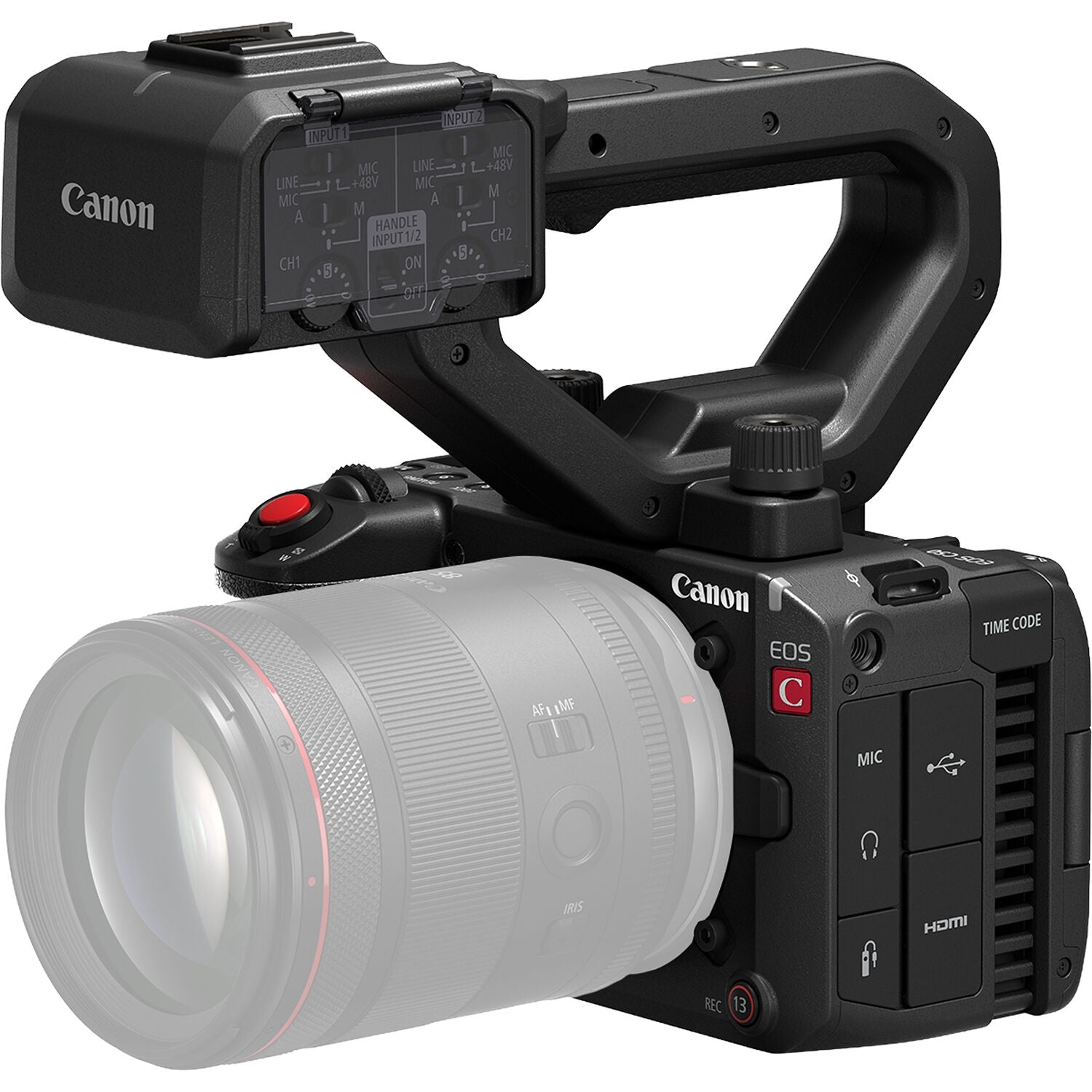 Canon EOS C50 compact 7K full frame cinema camera with RF mount.