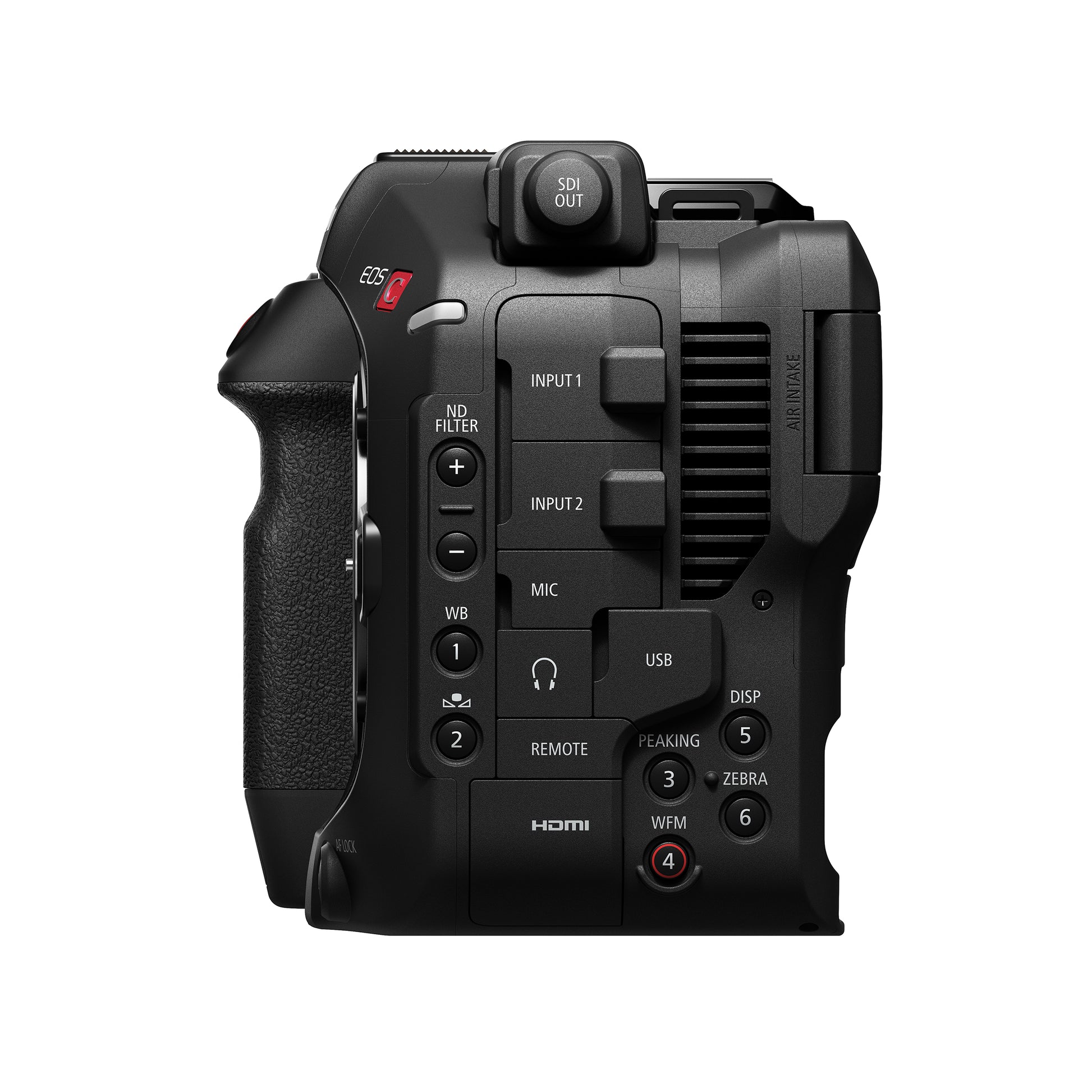 Canon EOS C80 Cinema Camera: 6K full-frame stacked BSI sensor, 16 stops dynamic range, triple base ISO, Dual Pixel CMOS AF II with face and animal tracking, 12-bit Cinema RAW Light recording, RF mount, HDR, Wi-Fi, and Ethernet connectivity.