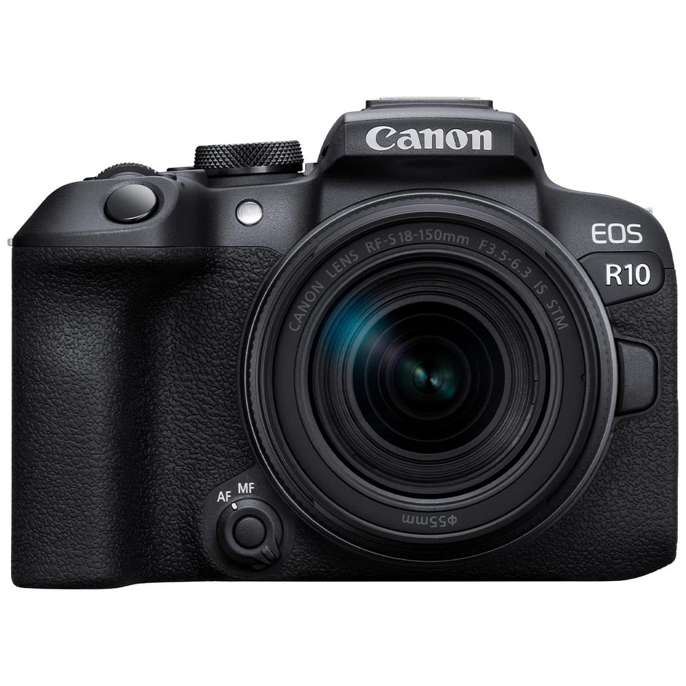 Capture 24.2 MP images and 4k video on the Canon EOS R10. The RF-S 18-150mm Lens included, increases your reach for wildlife, macro and travel photography.