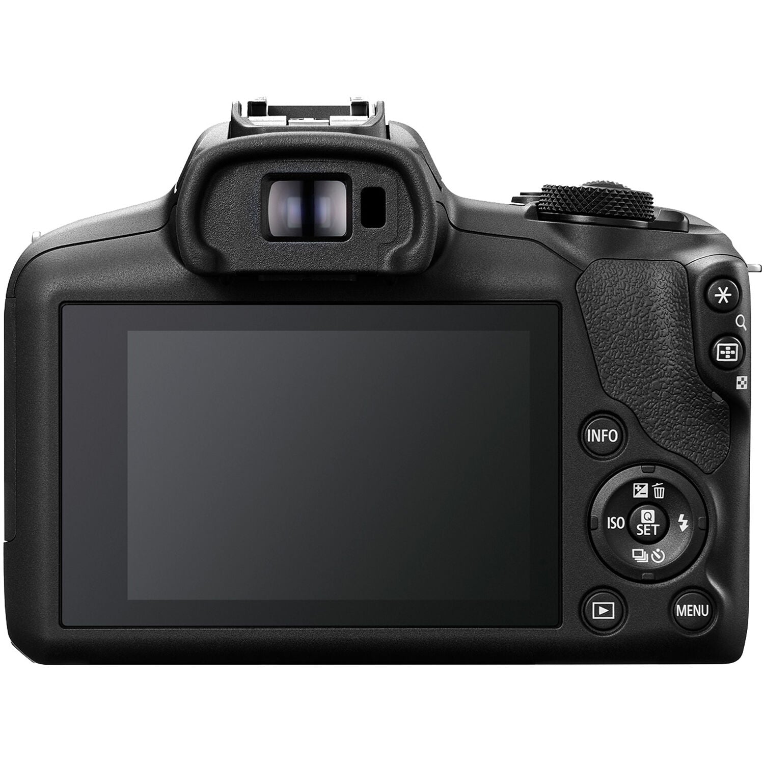 Canon EOS R100 Mirrorless Camera Travel Kit: 24.1MP APS-C sensor, DIGIC 8 processor, 4K 24p crop video, Dual Pixel AF, 6.5fps shooting, OLED EVF, Wi-Fi, Bluetooth, RF-S 18-45mm lens included.