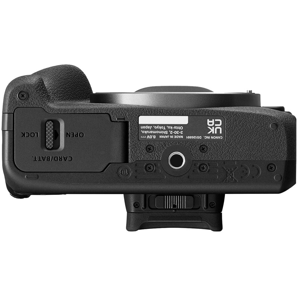 Canon EOS R100 Mirrorless Camera Travel Kit: 24.1MP APS-C sensor, DIGIC 8 processor, 4K 24p crop video, Dual Pixel AF, 6.5fps shooting, OLED EVF, Wi-Fi, Bluetooth, RF-S 18-45mm lens included.