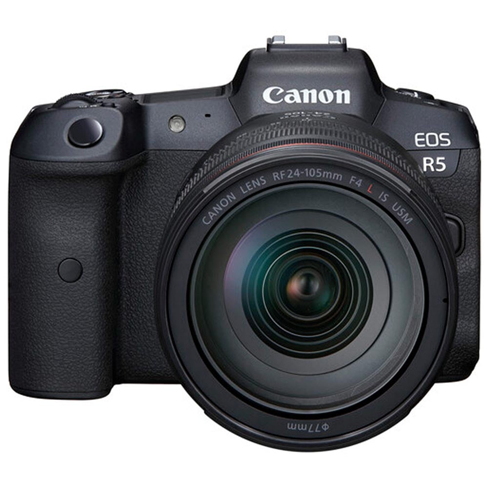 Canon EOS R5 with 24-105mm lens, 45MP sensor, 8K video, and image stabilisation.