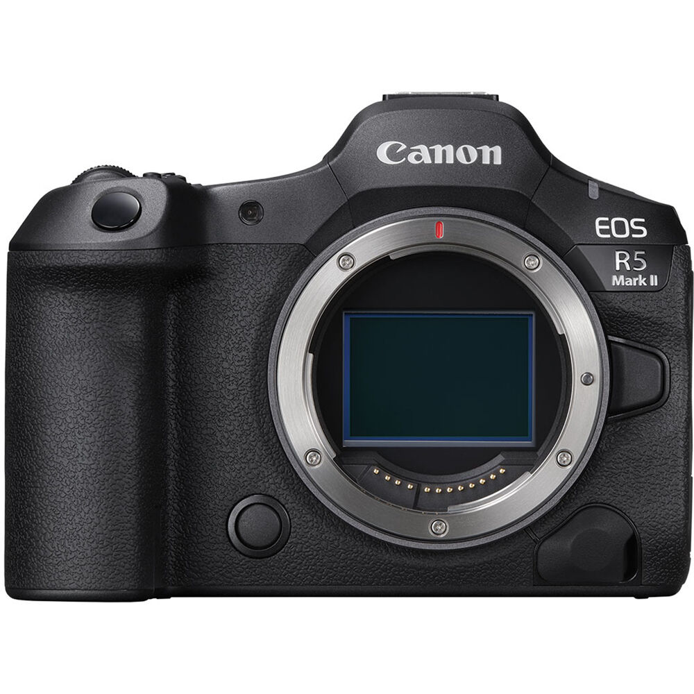 Canon EOS R5 Mark II camera body on a white background