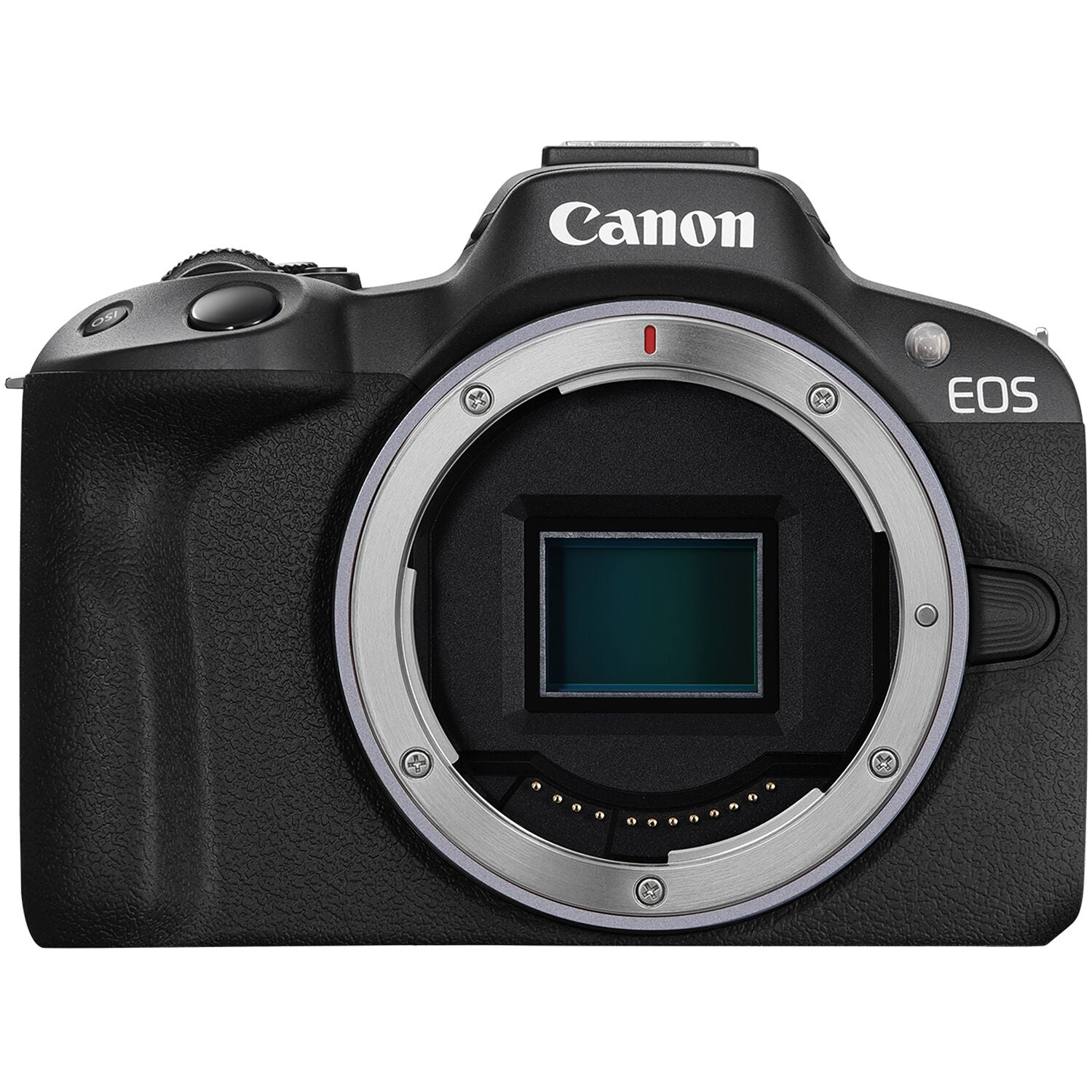 Canon EOS R50 mirrorless camera with 24MP sensor and 4K video.