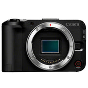 Canon EOS R50 V Mirrorless Camera: 24.2MP APS-C sensor, DIGIC X processor, Dual Pixel CMOS AF II, 4K 60p video, 6K oversampling, Full HD 120p slow motion, Canon Log 3, Wi-Fi, and interchangeable RF lenses.
