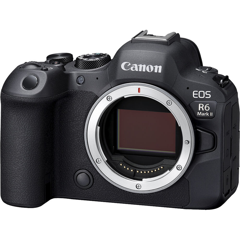 Canon EOS R6 Mark II full-frame mirrorless camera with advanced autofocus and 4K 60p video capabilities