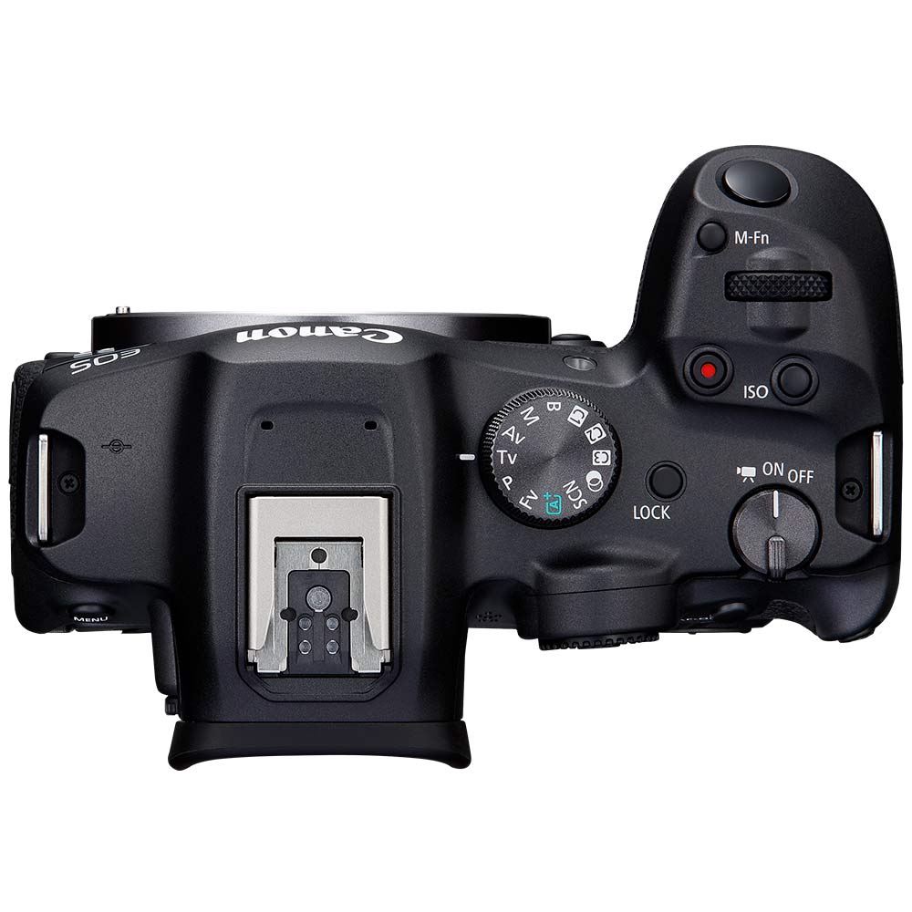 Canon EOS R7 Mirrorless Camera + RF-S 18-150mm Lens: 32.5MP APS-C sensor, DIGIC X processor, 4K 60p video (7K oversampled), 30fps burst, 7-stop IBIS, Dual Pixel CMOS AF II with AI tracking, RF-S 18-150mm f/3.5-6.3 IS STM lens with 4.5-stop stabilization included.