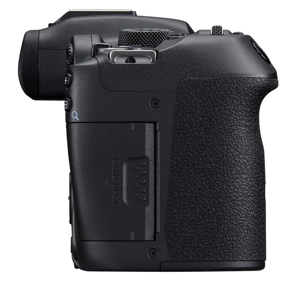 Canon EOS R7 Mirrorless Camera + RF-S 18-150mm Lens: 32.5MP APS-C sensor, DIGIC X processor, 4K 60p video (7K oversampled), 30fps burst, 7-stop IBIS, Dual Pixel CMOS AF II with AI tracking, RF-S 18-150mm f/3.5-6.3 IS STM lens with 4.5-stop stabilization included.