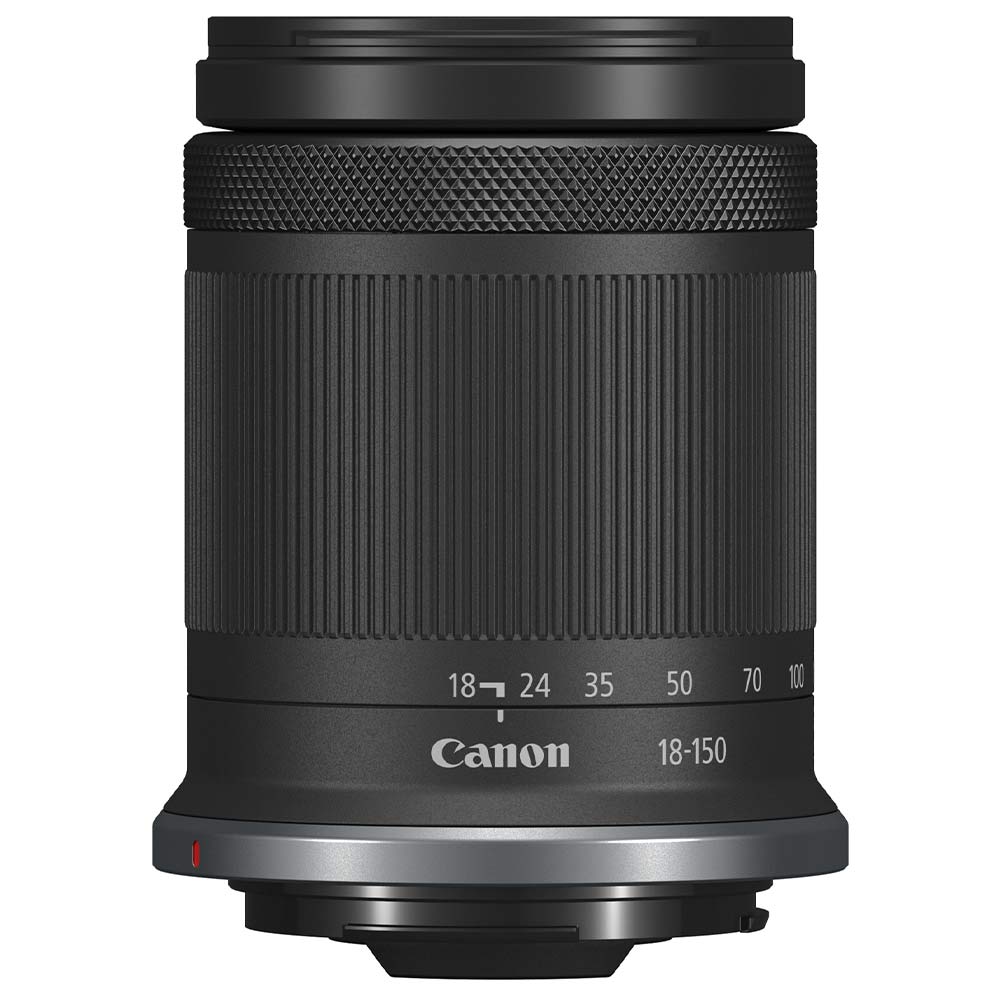 Canon EOS R7 Mirrorless Camera + RF-S 18-150mm Lens: 32.5MP APS-C sensor, DIGIC X processor, 4K 60p video (7K oversampled), 30fps burst, 7-stop IBIS, Dual Pixel CMOS AF II with AI tracking, RF-S 18-150mm f/3.5-6.3 IS STM lens with 4.5-stop stabilization included.