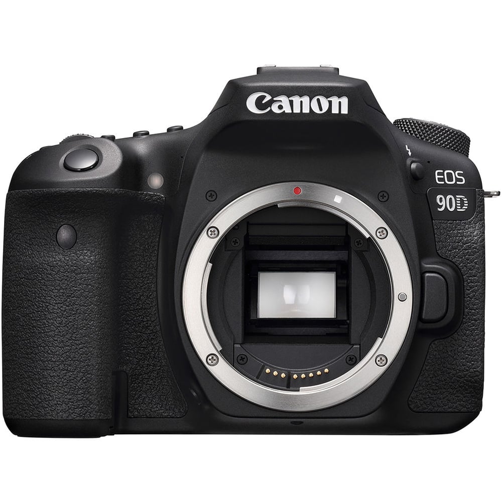 Canon EOS 90D camera body on a white background