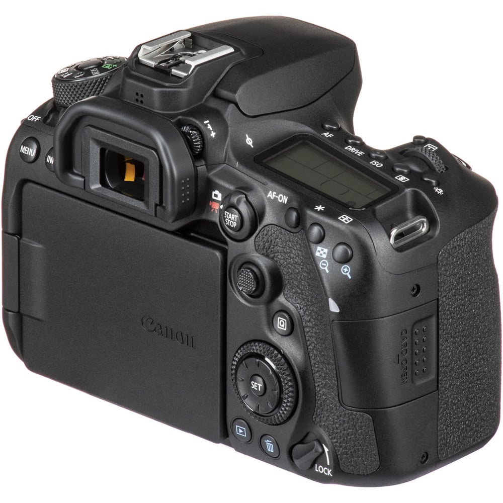 Canon camera body on a white background