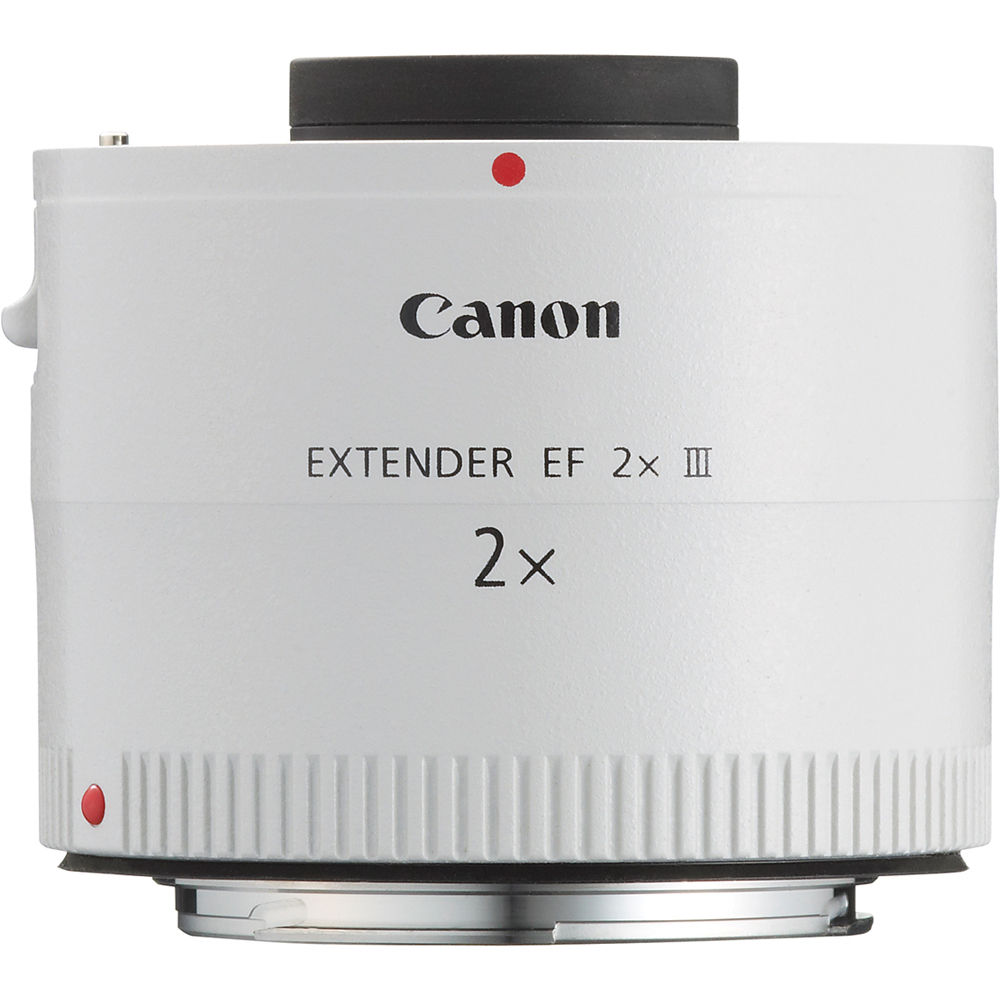 The Canon Extender EF 2X III teleconverter delivers 2× magnification with Super Spectra and Fluorine coatings for crisp, clear images.
