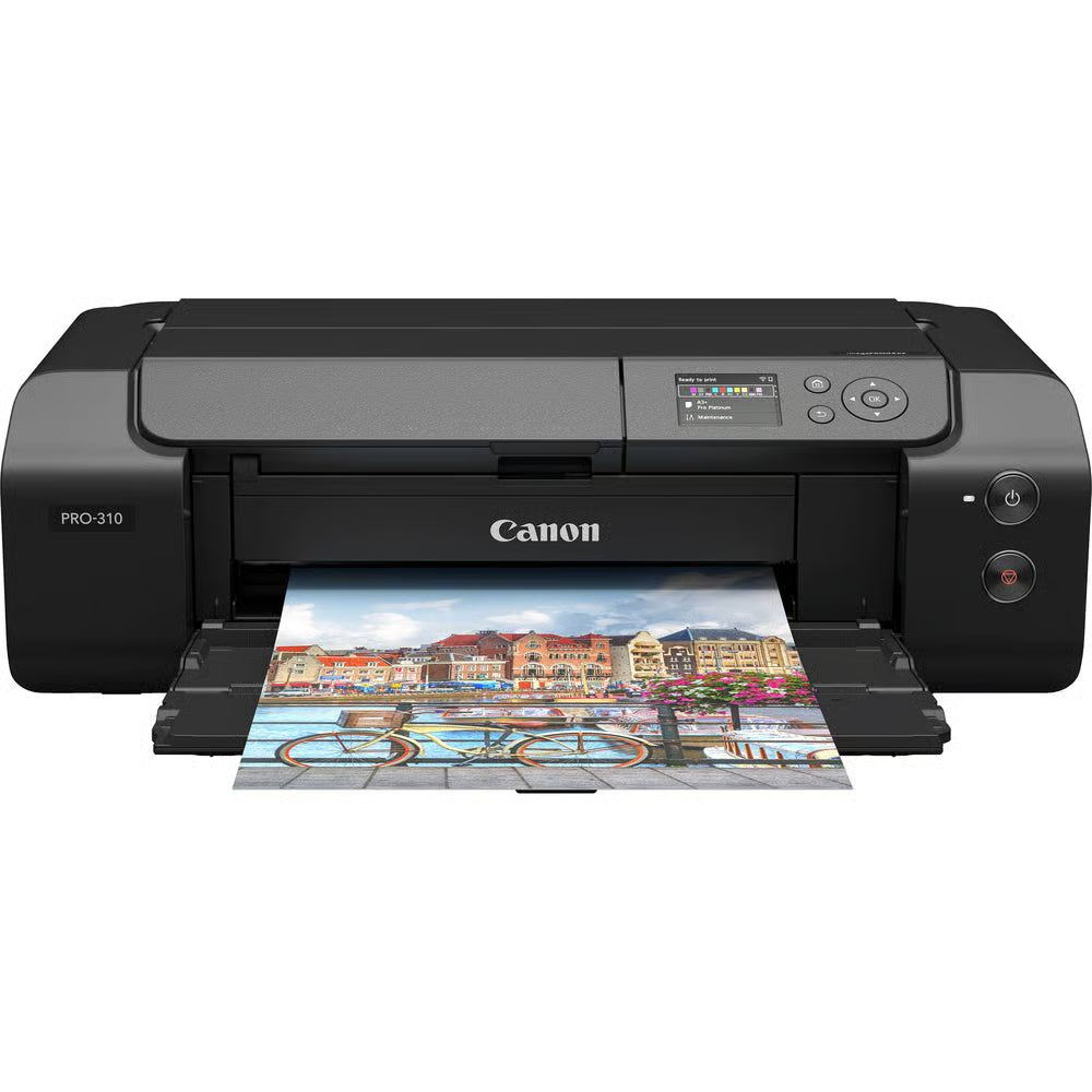 Print stunning, gallery-quality A3+ photos with the compact imagePROGRAF PRO-310 featuring 10-colour LUCIA PRO II inks and borderless printing.