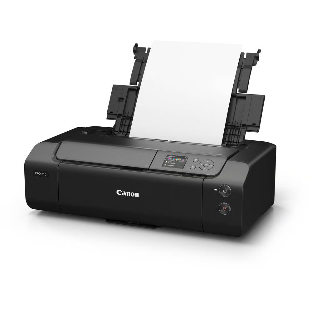 Print stunning, gallery-quality A3+ photos with the compact imagePROGRAF PRO-310 featuring 10-colour LUCIA PRO II inks and borderless printing.