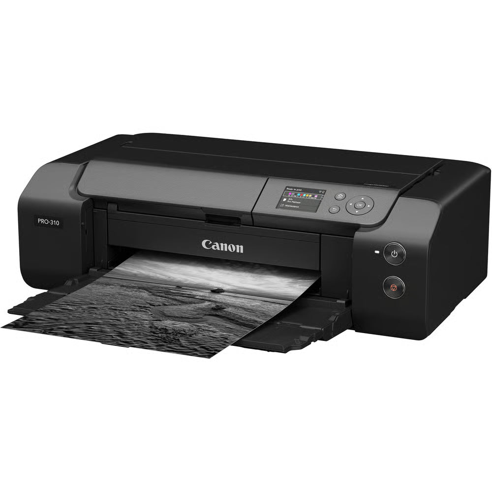 Print stunning, gallery-quality A3+ photos with the compact imagePROGRAF PRO-310 featuring 10-colour LUCIA PRO II inks and borderless printing.
