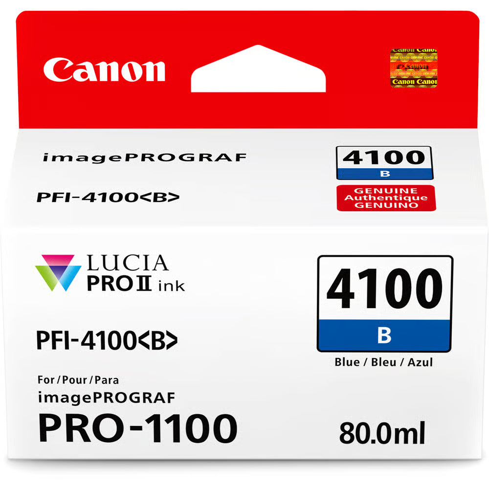 Achieve vibrant, long-lasting prints with Canon PFI-4100 ink, designed for the PRO-1100 to deliver rich colours and exceptional scratch resistance.