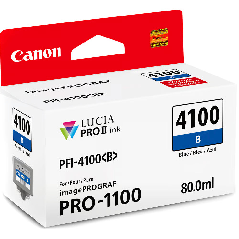 Achieve vibrant, long-lasting prints with Canon PFI-4100 ink, designed for the PRO-1100 to deliver rich colours and exceptional scratch resistance.