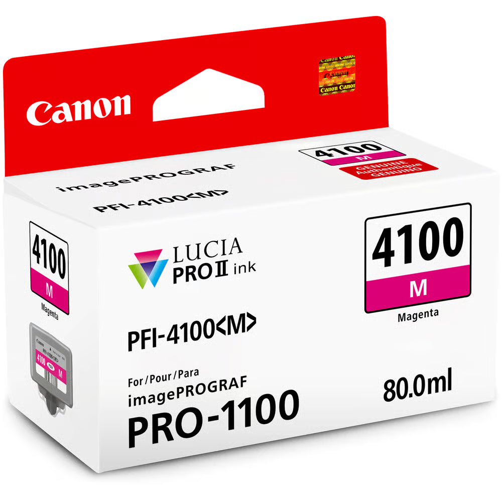 Canon PFI-4100 ink offers incredible colour reproduction, ensuring high-quality, vibrant, and long-lasting prints for professional applications.