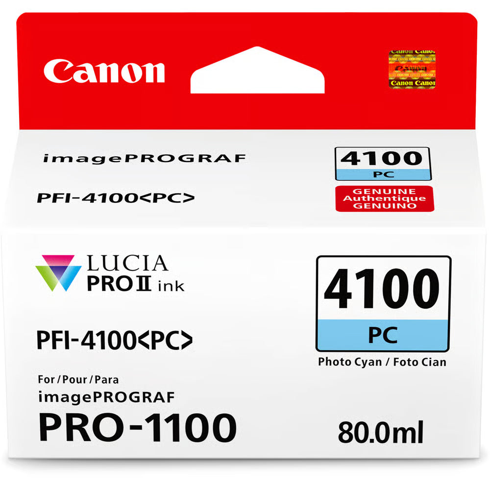 Canon PFI-4100 ink allows you to print up to 90 photos in A2 size, offering vibrant colours and exceptional durability for high-quality, professional prints.