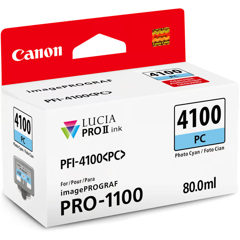Canon PFI-4100 ink allows you to print up to 90 photos in A2 size, offering vibrant colours and exceptional durability for high-quality, professional prints.
