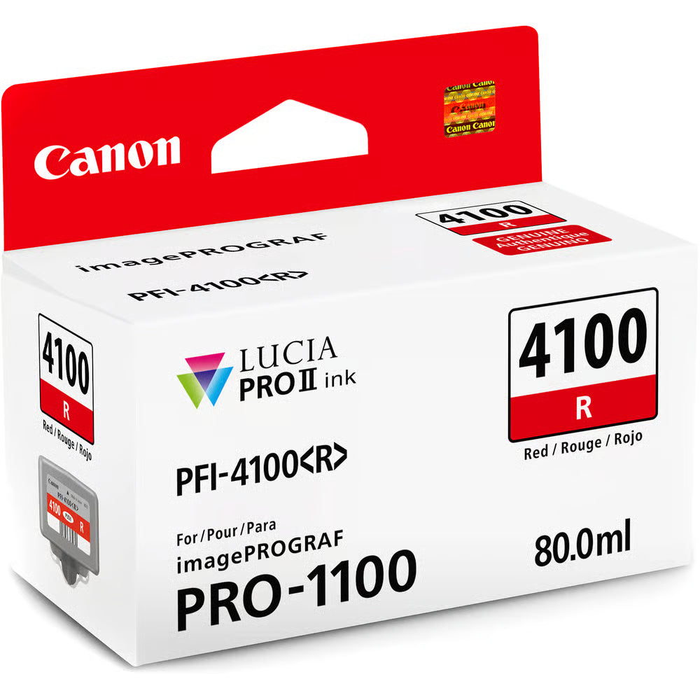 Canon PFI-4100 ink delivers professional-quality prints with vibrant colours and exceptional durability, ideal for creating fine art and long-lasting photos.