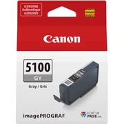 The Canon PFI-5100 Grey Ink Cartridge for Pro-310 offers smooth gradation and neutral greys, ideal for black-and-white photography and fine detail work.