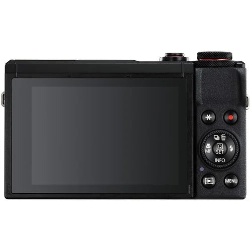 Canon PowerShot G7 X Mark III: 20.1MP 1" stacked CMOS sensor, DIGIC 8 processor, 4.2x optical zoom (24-100mm), f/1.8-2.8 lens, 4K 30p and Full HD 120p video, 20fps shooting, 3" tilting touchscreen, Wi-Fi, Bluetooth, live streaming to YouTube, external mic input, optical image stabilizer.