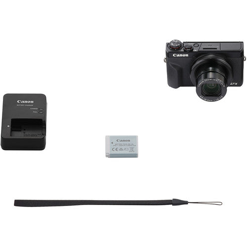 Canon PowerShot G7 X Mark III: 20.1MP 1" stacked CMOS sensor, DIGIC 8 processor, 4.2x optical zoom (24-100mm), f/1.8-2.8 lens, 4K 30p and Full HD 120p video, 20fps shooting, 3" tilting touchscreen, Wi-Fi, Bluetooth, live streaming to YouTube, external mic input, optical image stabilizer.