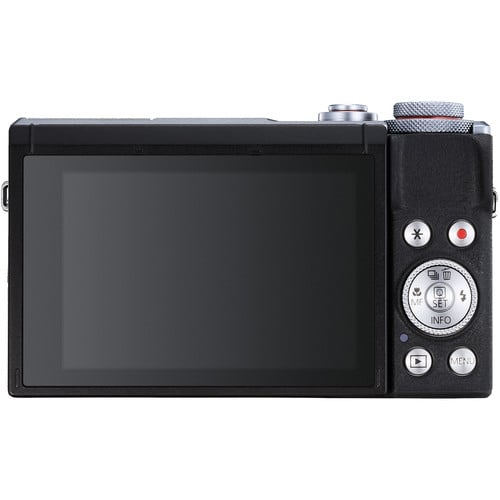 Canon PowerShot G7 X Mark III (Silver): 20.1MP 1" stacked CMOS sensor, DIGIC 8 processor, 4.2x optical zoom (24-100mm), f/1.8-2.8 lens, 4K 30p & Full HD 120p video, 20fps shooting, 3" tilting touchscreen, Wi-Fi, Bluetooth, live streaming, external mic input. 