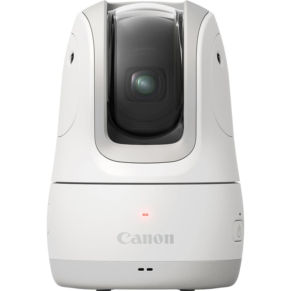Canon PowerShot PX Essential Kit (White): 12MP 1/2.3" CMOS sensor, 3x optical zoom (19-57mm), active subject tracking with pan/tilt lens, voice control, Full HD 60p video, USB-C charging, built-in Wi-Fi and Bluetooth, includes 16GB microSD card and 18W USB charger.Canon CR-N500 4K PTZ Camera: 1" sensor, 15x zoom, Dual Pixel AF, UHD 4K30 video, ND filters, multi-output, smooth pan/tilt, supports NDI and RTMP streaming.