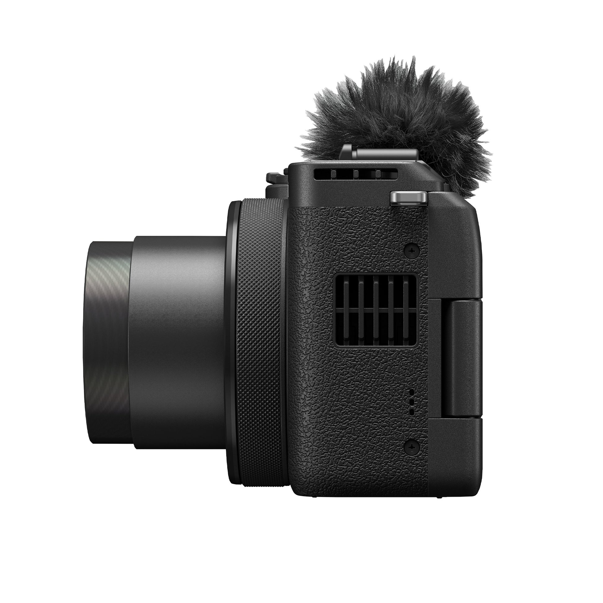 Canon PowerShot V1 Premium Vlogger Kit: 22MP 1.4" CMOS sensor, 16-50mm f/2.8-4.5 lens, 4K 30p full-width and 4K 60p (1.4x crop) video, Dual Pixel CMOS AF II, built-in cooling fan, 3" vari-angle touchscreen, Canon Log 3, built-in ND filter, mic input, headphone output, Wi-Fi, USB-C, 32GB SD card, tripod grip, and windscreen included.