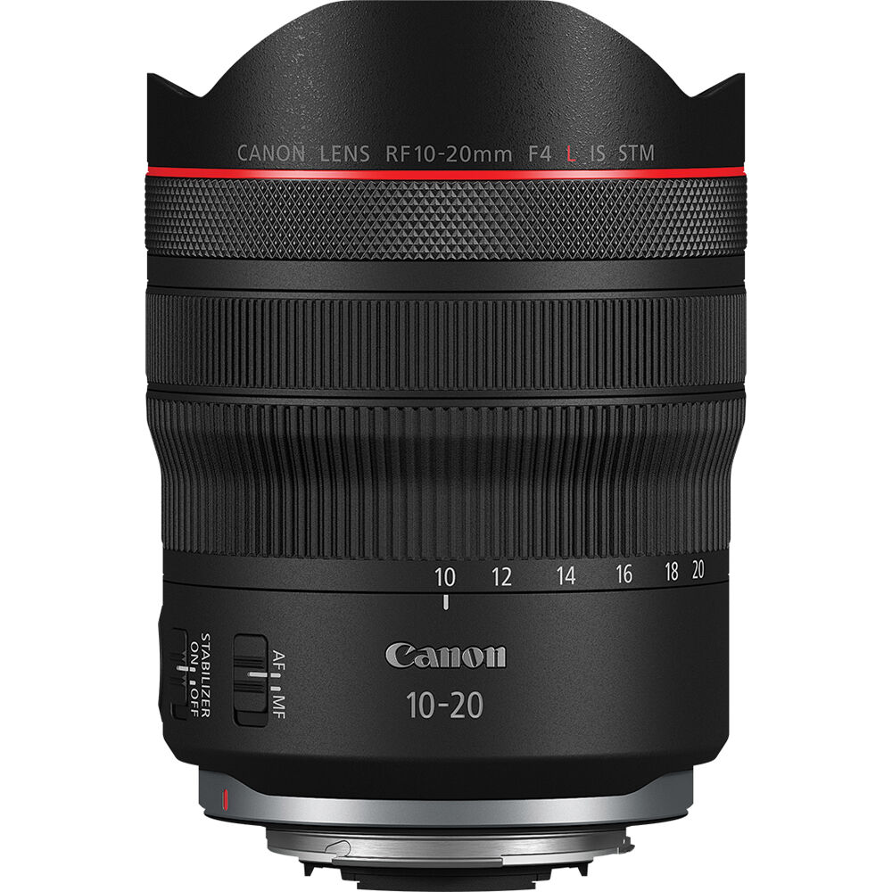 Canon RF 10-20mm f/4L IS STM ultra-wide-angle zoom lens for full-frame cameras with advanced optics and image stabilisation