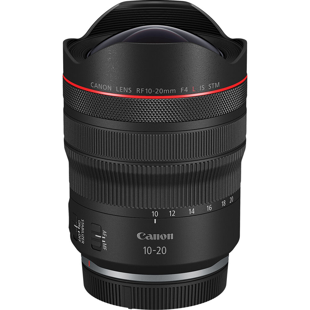 Canon RF 10-20mm f/4L IS STM ultra-wide-angle zoom lens for full-frame cameras with advanced optics and image stabilisation