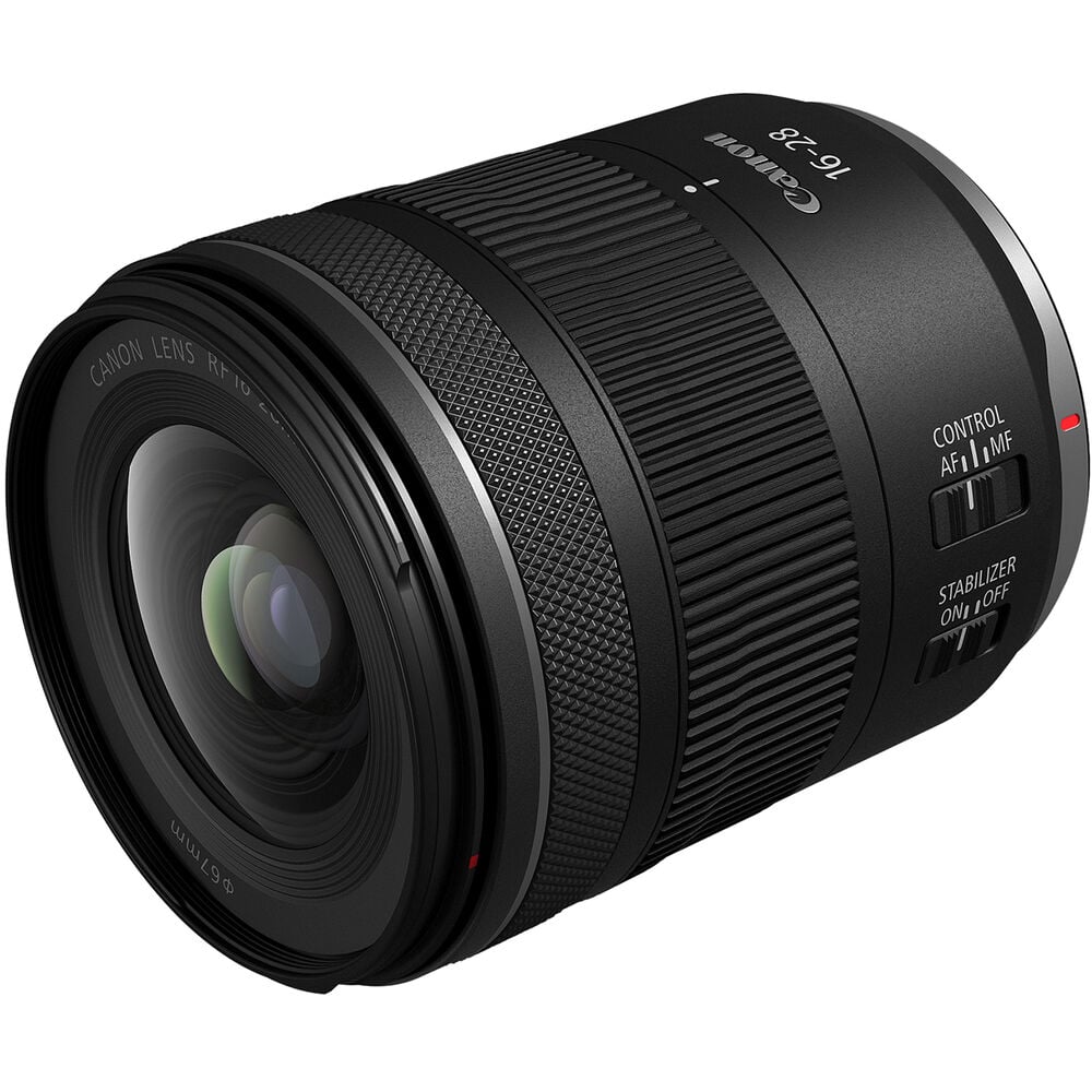 Canon RF 16-28mm f/2.8 IS STM ultra-wide-angle lens with optical image stabilisation and silent STM autofocus