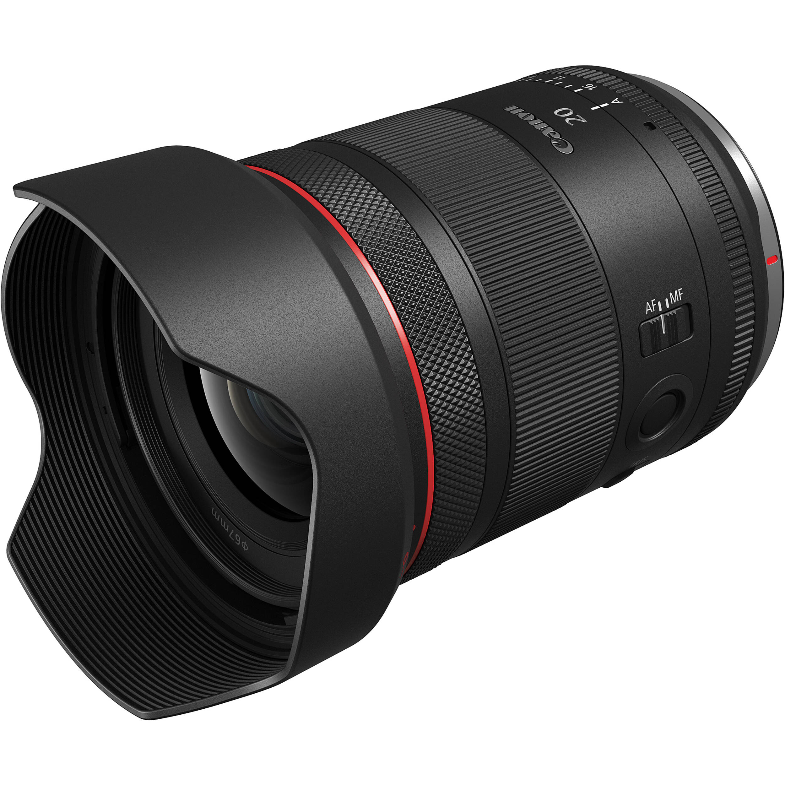Canon RF 20mm f/1.4L VCM ultra-wide-angle lens with bright aperture, advanced optics, and smooth VCM autofocus