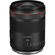 Canon RF 20mm f/1.4L VCM ultra-wide-angle lens with bright aperture, advanced optics, and smooth VCM autofocus